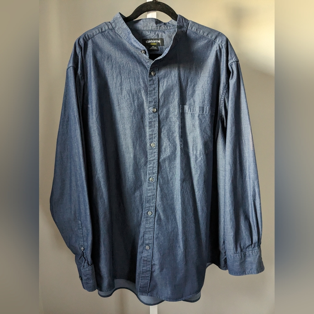 Collarless Long Sleeve